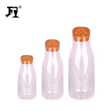 empty 200ml 370ml 700ml borosilicate glass water bottle milk tea bottles with cork